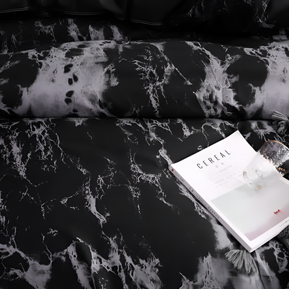 Marvlo Marble Effect Patterned Quilt Cover Set