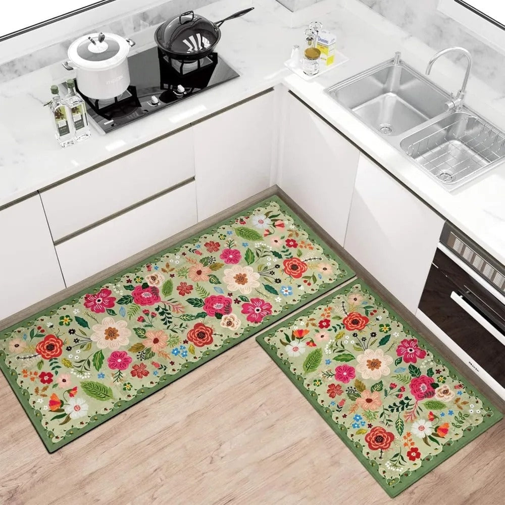 Wildflower Kitchen Mat Set