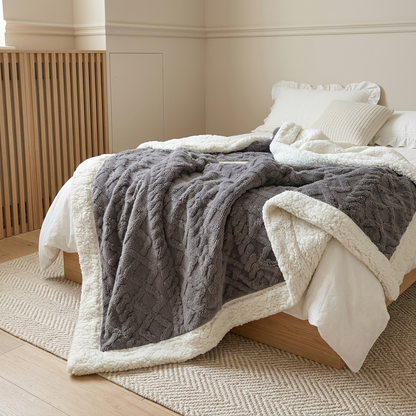 Snugvo Textured Diamond Pattern Blanket
