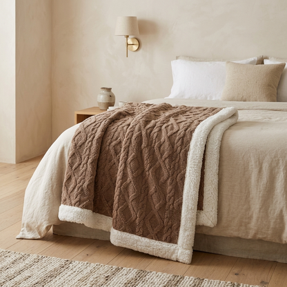 Snugvo Textured Diamond Pattern Blanket