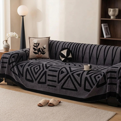 Vyllo Geometric Anti-Slip Sofa Throw