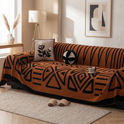 Vyllo Geometric Anti-Slip Sofa Throw