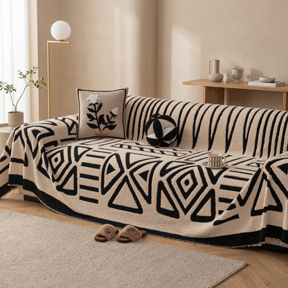 Vyllo Geometric Anti-Slip Sofa Throw