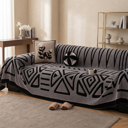 Vyllo Geometric Anti-Slip Sofa Throw