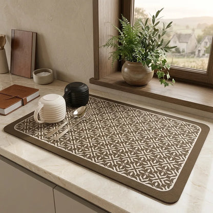 Zyllo Mandala Pattern Dish Drying Mat