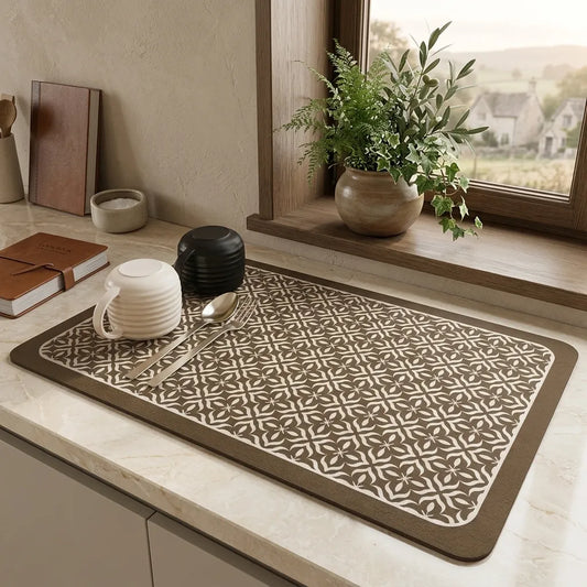Zyllo Mandala Pattern Dish Drying Mat