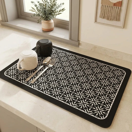 Zyllo Mandala Pattern Dish Drying Mat
