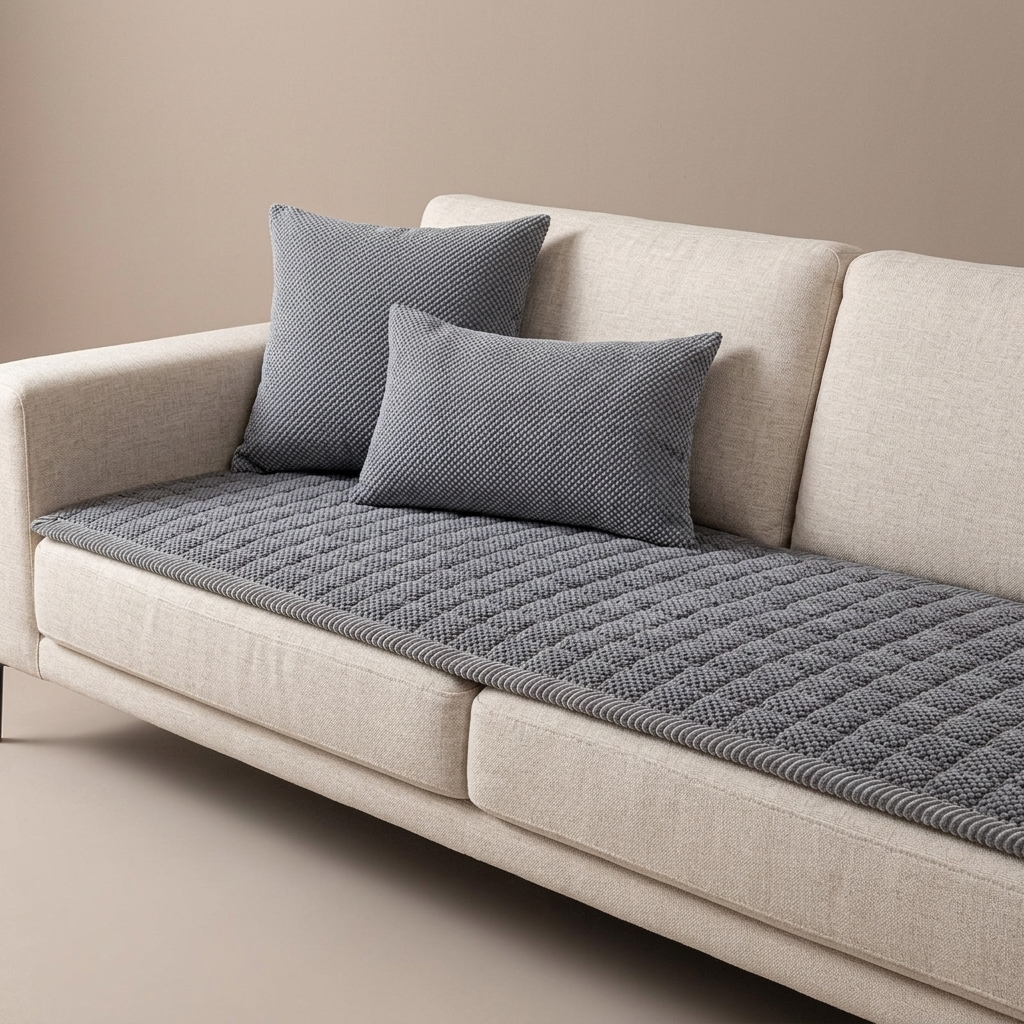 Coslo Ribbed Quilted Sofa Seat Cover