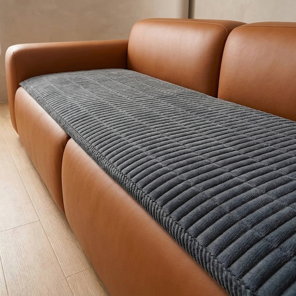 Cushy Plush Quilted Non Slip Sofa Seat Cover
