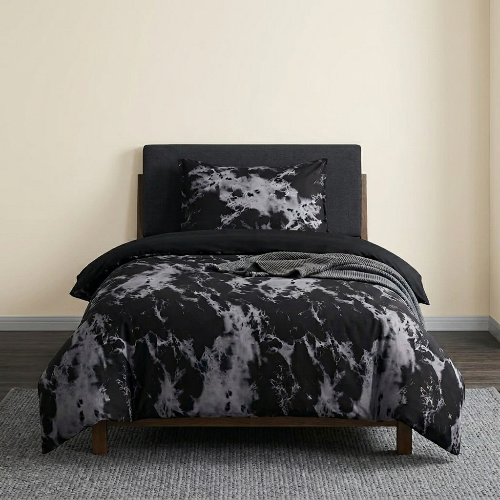 Marvlo Marble Effect Patterned Quilt Cover Set