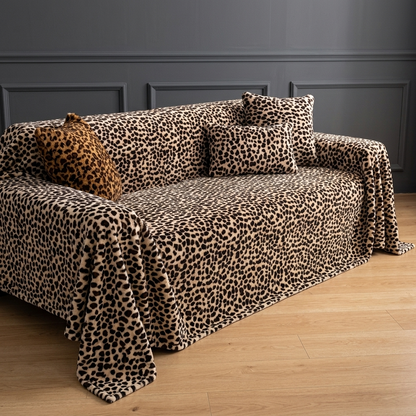 Wildo Leopard Print Anti-Slip Sofa Throw