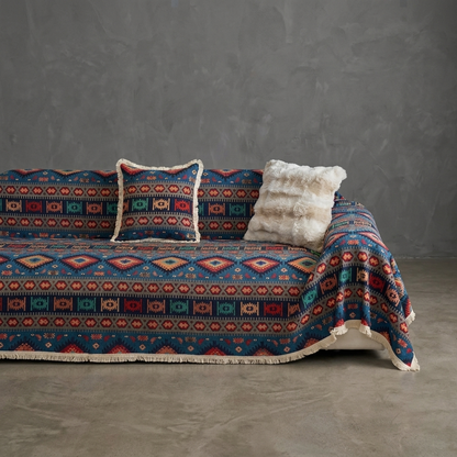 Drovio Tribal Geometric Boho Sofa Throw