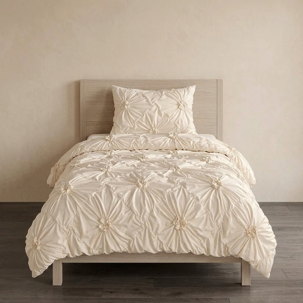 Vloora Floral Ruffle Quilt Cover Set