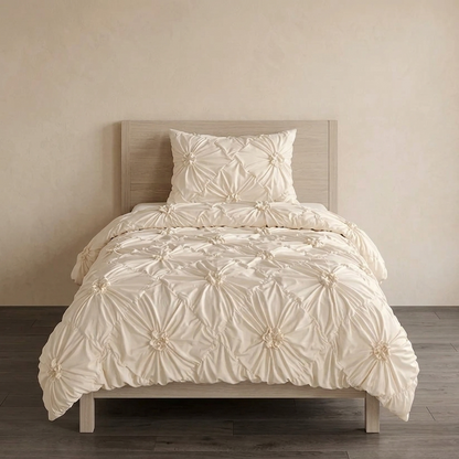 Vloora Floral Ruffle Quilt Cover Set