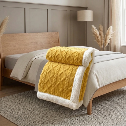 Snugvo Textured Diamond Pattern Blanket