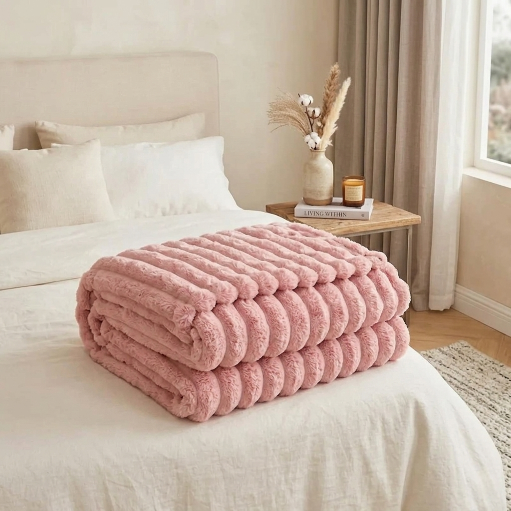 Softra Chunky Ribbed Plush Blanket