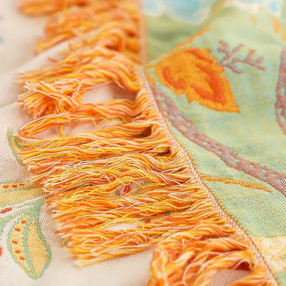 Verali Reversible Floral Tasseled Blanket