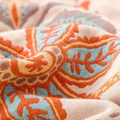 Verali Reversible Floral Tasseled Blanket